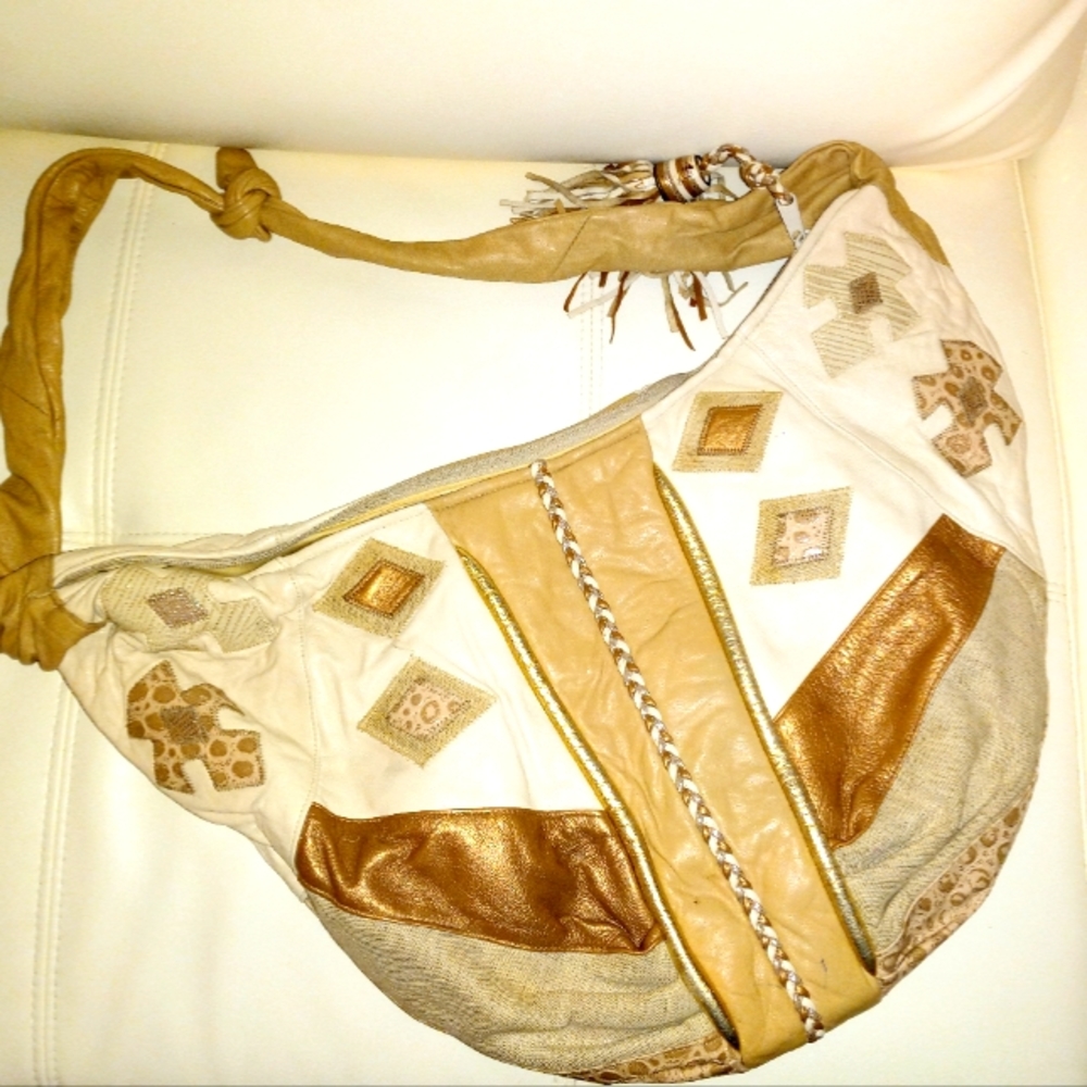 Vintage Large Viva California Leather hobo